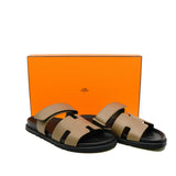 thumbnail Chypre Sandal Etoupe/Black Epsom Leather Size 43 - L'UXE LINK