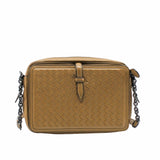 thumbnail Intrecciato Napa Camera Shoulder Bag dark grey - L'UXE LINK