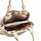 thumbnail matelassé Crossbody bag grey GHW - L'UXE LINK
