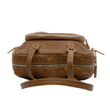 thumbnail nappa pocket bag with top handle in leather brown - L'UXE LINK