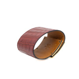 thumbnail skin dog bracelet in red alligator ghw square R