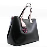 thumbnail Large Dior Addict In Black/Pink Leather Shopper Tote Bag Pink/SHW - L'UXE LINK
