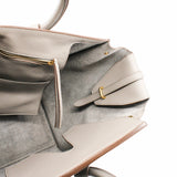 thumbnail Tie Knot Tote MEDIUM Grainy Leather  GREY - L'UXE LINK