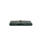 thumbnail Bearn Long Wallet 6O Vert Cypress Crocodile GHW C Stamp - L'UXE LINK