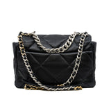 thumbnail 19 Large Handbag In Black Lambskin Leather Multicolor Hardware #A2A