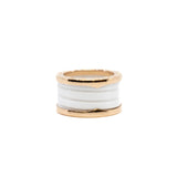 thumbnail B.Zero1 Four-Band 18K Rose Gold White Ceramic Ring Size 51 - L'UXE LINK