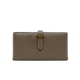 thumbnail Bearn Long Wallet in Epsom Leather Etoupe Ghw Stamp X - L'UXE LINK