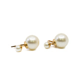 thumbnail Gold Tone Logo And Star Drop Tribales Earrings - L'UXE LINK