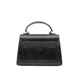 thumbnail padlock top handle bag in double G leather black ghw - L'UXE LINK