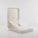 thumbnail Tête De Mort Necklace In Rose Gold/Diamond/Pink Quartz - L'UXE LINK