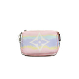 thumbnail Mini Pochette Accessoires In Pink Monogram Canvas Escale Pastel PHW - L'UXE LINK