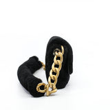 thumbnail Small Black Shearling Quilted Chunky Chain CC Flap Bag GHW Seri 30 - L'UXE LINK