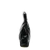 thumbnail Medium 31 Black Shiny Quilted Calfskin Shopping Bag GHW Seri 28 - L'UXE LINK