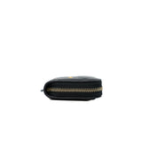 thumbnail Black Lambskin Lucky Charms Zip Coin Purse - L'UXE LINK