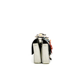 thumbnail Micro Double Baguette Flowerland White Leather Handbag Multicolor Handware - L'UXE LINK
