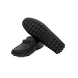 thumbnail men leather flat navy #40