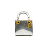 thumbnail lady dior in silver patent with strao GHW