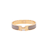 thumbnail Clic H Bracelet Marron Glace RGHW Size ST - L'UXE LINK