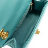 thumbnail Blue Quilted Velvet Mini 2.55 Reissue 224 Flap Bag GHW Seri 29 - L'UXE LINK