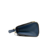 thumbnail Moynat Réjane Nano Bag Calfskin Navy Ghw with Strap - L'UXE LINK