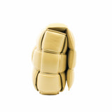 thumbnail PADDED CASSETTE bag medium leather yellow ghw - L'UXE LINK