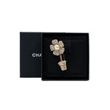 thumbnail Faux Pearl & Strass Flower Pot Brooch - L'UXE LINK