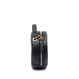 thumbnail Small Coco Mark Round Vanity Case In Black Caviar Leather GHW - L'UXE LINK