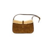 thumbnail le 5 A 7 in brown suede and shearling ghw