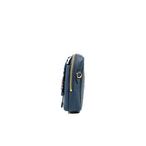 thumbnail Louis Vuitton x Nigo Denim/Leather In Navy Flap Double Phone Pouch GHW - L'UXE LINK