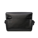 thumbnail Kelly Messenger PM Bag In Black Evergrain Leather PHW W Stamp - L'UXE LINK