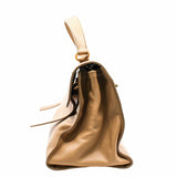 thumbnail Handbag leather beige ghw - L'UXE LINK