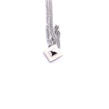 thumbnail Silver Equestre White Leather Necklace Metal Necklace PHW - L'UXE LINK