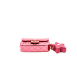 thumbnail 24C Mini Pink Metallic Mirror Leather Mini Flap Bag With Star Coin Purse GHW Seri K94NXXXX - L'UXE LINK