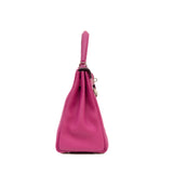 thumbnail Kelly 28 Togo Leather In Hot Pink PHW A Stamp - L'UXE LINK