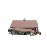 thumbnail Small Kan I Nude Pink Calfskin Scalloped Studded Shoulder Bag - L'UXE LINK