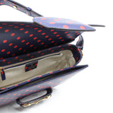 thumbnail 1955 Horsebit Bag in navy leather with red polka dots ghw - L'UXE LINK