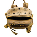 thumbnail MCM small backpack beige with pink crystal - L'UXE LINK