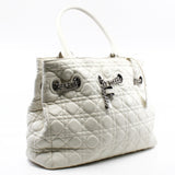thumbnail White Cannage Leather Chri Chri Tote Bag PHW - L'UXE LINK