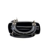 thumbnail Mini Lady Dior Handbag Patent Leather Black PHW With Strap 2015 - L'UXE LINK