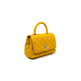 thumbnail coco handle in mini caviar yellow ghw