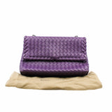 thumbnail shoulder flap bag leather purple - L'UXE LINK