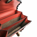thumbnail French Calfskin Intrecciato Wingtip City Knot Bag Hibiscus Black - L'UXE LINK
