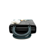 thumbnail medium lady limited art with crystal buckle in lambskin dark green so black hw 2024