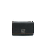 thumbnail card holder with chain leather black phw - L'UXE LINK