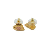 thumbnail heart cc logo earring in pink/ghw - L'UXE LINK