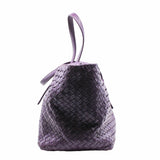 thumbnail Tote Bag Intrecciato Leather Purple - L'UXE LINK
