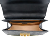 thumbnail padlock top handle bag in double G leather black ghw - L'UXE LINK