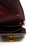 thumbnail small CLASSIC BAG IN BOX CALFSKIN BURGUNDY ghw - L'UXE LINK
