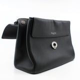 thumbnail Be Dior In Tri-Color Black/Light Blue/Red Leather Flap Bag PHW With Strap - L'UXE LINK
