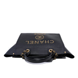 thumbnail Deauville Small Studded Black Caviar Leather Tote Bag Seri 26 GHW - L'UXE LINK